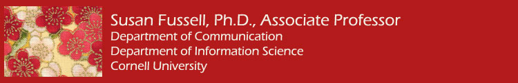 Susan Fussell, PhD, Associate Professor, Cornell University